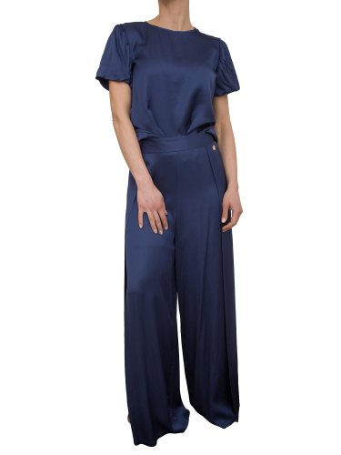Женские повседневные брюки FRACOMINA PALAZZO PANTS BLUE BLU