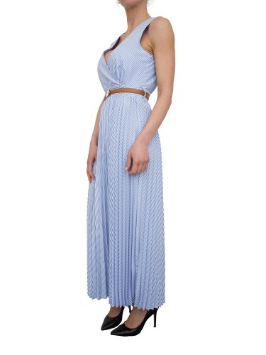 Жіноча сукня FRACOMINA LONG DRESS WITH BELT SKYWHITE AZZURRO