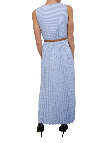 Жіноча сукня FRACOMINA LONG DRESS WITH BELT SKYWHITE AZZURRO