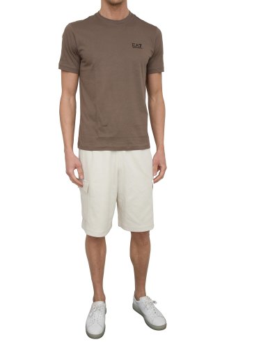 Чоловіча футболка EA7 EMPORIO ARMANI T-SHIRT MARRONE