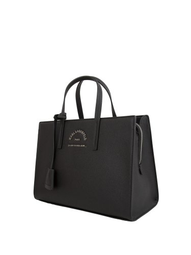 Женская сумка с ручками K.LAGERFELD rsg metal md top handle NERO