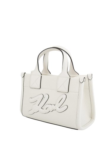 Женская сумка с ручками K.LAGERFELD  k/skuare sm tote grainy BIANCO