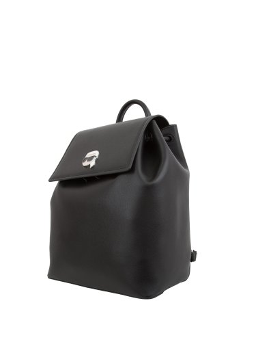 Женский рюкзак K.LAGERFELD k/ikonik 2.0 leather fl bp pin NERO