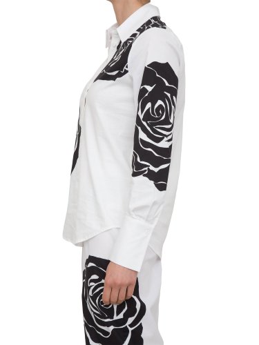 Женская рубашка с длинным рукавом BLUGIRL CAMICIA REG POP STR STAMPATO BIANCO