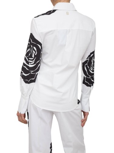 Женская рубашка с длинным рукавом BLUGIRL CAMICIA REG POP STR STAMPATO BIANCO