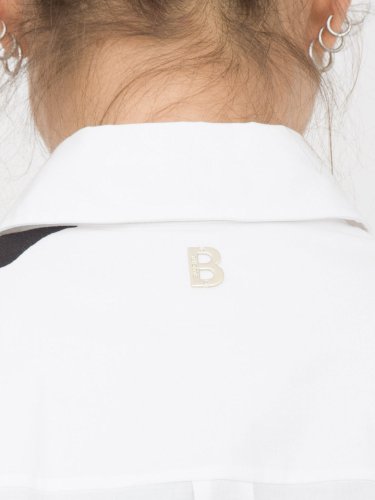 Женская рубашка с длинным рукавом BLUGIRL CAMICIA REG POP STR STAMPATO BIANCO