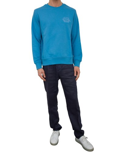 Мужская толстовка ETRO C-NECK SWEATSHIRT AZZURRO