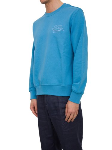 Мужская толстовка ETRO C-NECK SWEATSHIRT AZZURRO