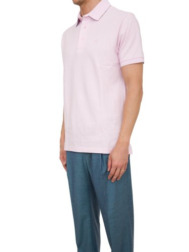 Мужское поло ETRO POLO ROMA PRINTED UNDERCOLLAR ROSA