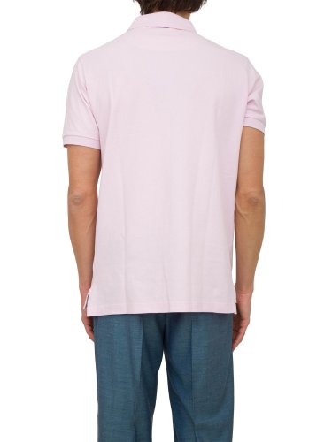 Мужское поло ETRO POLO ROMA PRINTED UNDERCOLLAR ROSA