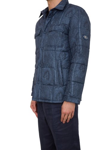 Мужская куртка ETRO PADDED OVERSHIRT W/GROS DETAILS BLU