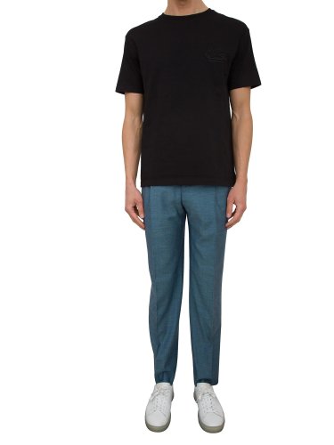 Мужские повседневные брюки ETRO TROUSERS SINGLE PLEAT AZZURRO