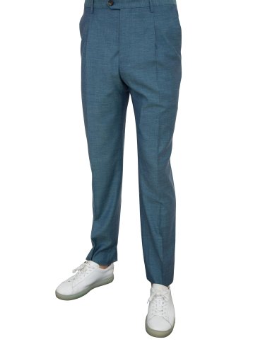 Мужские повседневные брюки ETRO TROUSERS SINGLE PLEAT AZZURRO
