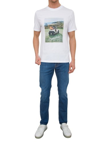 Чоловіча футболка JACOB COHEN T-SHIRT GIROCOLLO COSTINA BIANCO