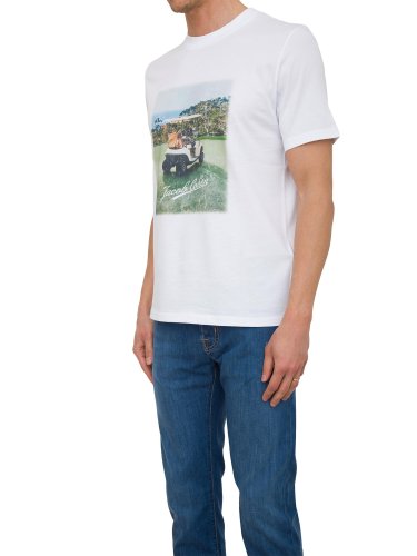 Чоловіча футболка JACOB COHEN T-SHIRT GIROCOLLO COSTINA BIANCO
