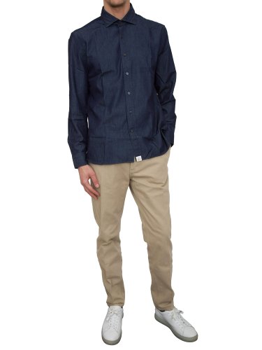 Мужская рубашка с длинным рукавом PEUTEREY SHIRTS BLU