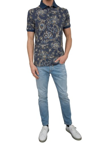 Мужское поло ETRO POLO ROMA BLU