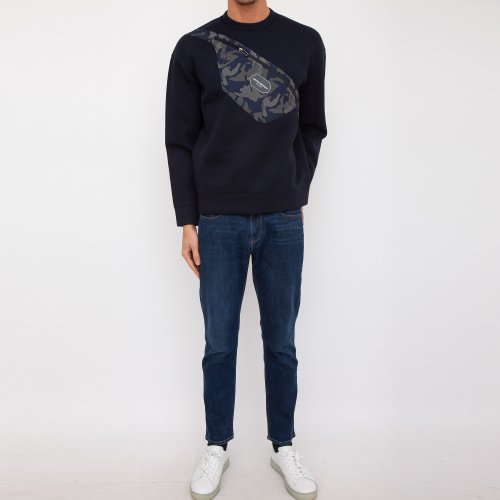 Мужская толстовка EMPORIO ARMANI SWEATSHIRT BLU