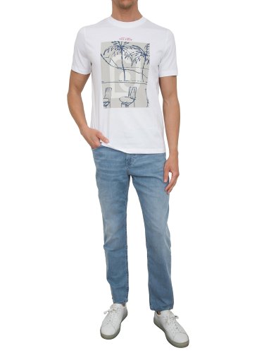 Мужская футболка LIU JO T-SHIRT ST P M/C AVORIO
