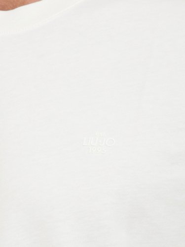 Мужская футболка LIU JO T-SHIRT BASICA M/C AVORIO
