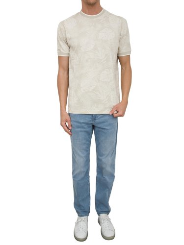Чоловіча футболка LIU JO T-SHIRT ST P M/C AVORIO