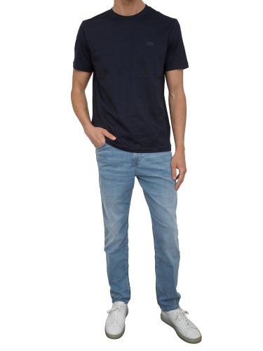 Мужская футболка LIU JO T-SHIRT BASICA M/C BLU
