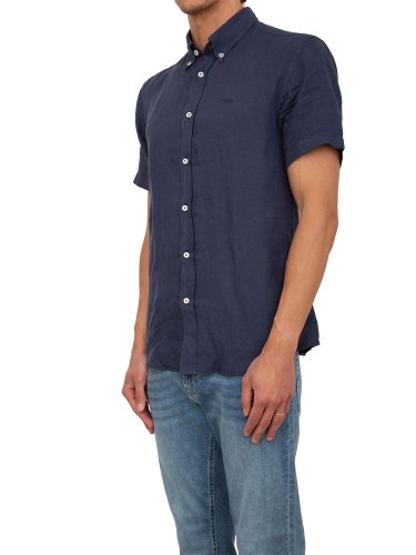 Мужская рубашка с коротким рукавом BOSS Shirts BLU