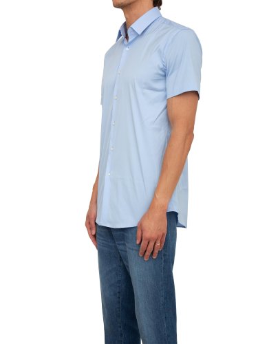 Чоловіча сорочка з коротким рукавом BOSS Shirts AZZURRO