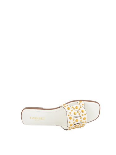 Жіночі шльопанці TWIN-SET CIABATTA BIANCO