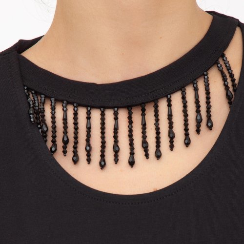 Женская футболка PINKO Jersey NERO