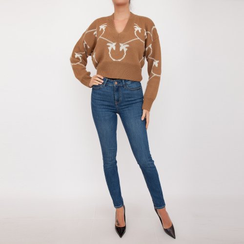 Жіночий светр  PINKO Maglia tricot CAMMELLO