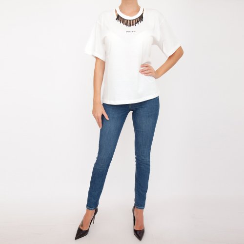 Женская футболка PINKO Jersey BIANCO