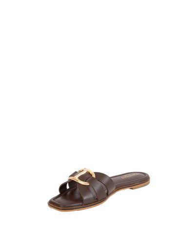 Жіночі шльопанці TWIN-SET CIABATTA MARRONE