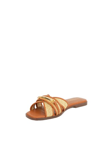 Жіночі сандалі TWIN-SET CIABATTA CUOIO