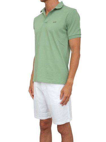 Мужское поло SUN68 POLO BASIC S/S VERDE