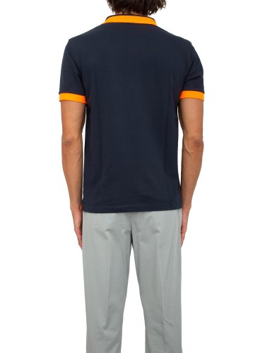 Мужское поло SUN68 POLO BIG STRIPE FLUO S/S BLU