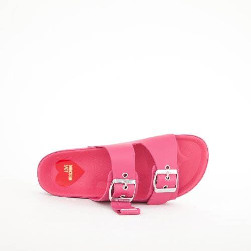 Жіночі шльопанці LOVE MOSCHINO SABOTD.BIRKI40 FUXIA