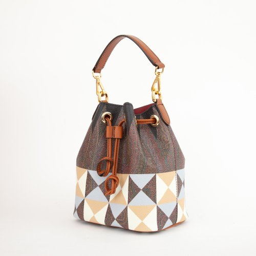Женская сумка с ручками ETRO BORSA A TRACOLLA PVC STAMPA PATCH 17,5X21X12 FANTASIA