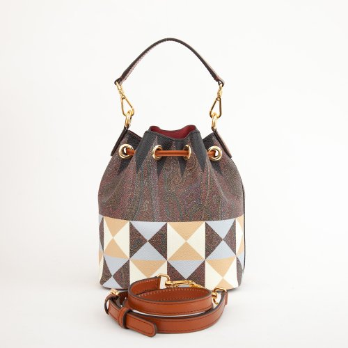 Женская сумка с ручками ETRO BORSA A TRACOLLA PVC STAMPA PATCH 17,5X21X12 FANTASIA