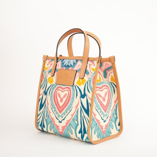 Женская сумка с ручками ETRO SHOPPING GLOBETROTTER STAMPA MANDALA 22X24X14 FANTASIA