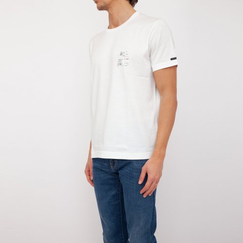 Мужская футболка ETRO T-SHIRT ROMA M/C BIANCO