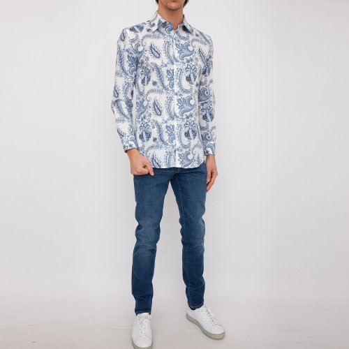 Чоловіча сорочка з довгим рукавом ETRO CAMICIA ROMA BLU