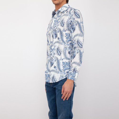 Чоловіча сорочка з довгим рукавом ETRO CAMICIA ROMA BLU