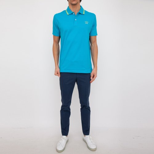 Мужское поло PAUL&SHARK POLO IN COTONE TURCHESE