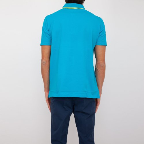 Мужское поло PAUL&SHARK POLO IN COTONE TURCHESE