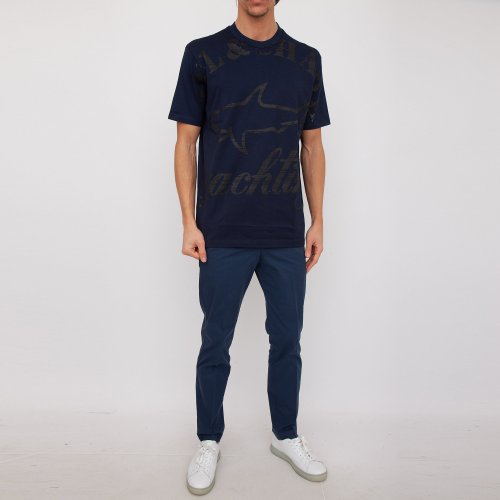Чоловіча футболка PAUL&SHARK T-SHIRT IN COTONE BLU