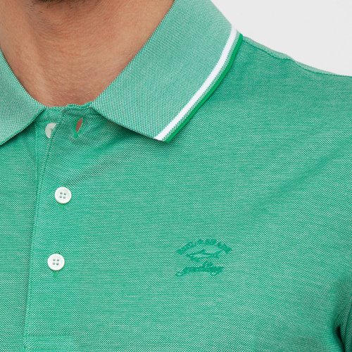 Мужское поло PAUL&SHARK POLO IN COTONE VERDE
