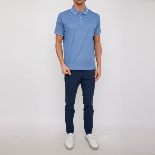 Чоловіче поло PAUL&SHARK POLO IN COTONE BLU