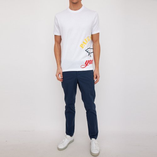 Чоловіча футболка PAUL&SHARK T-SHIRT IN COTONE BIANCO