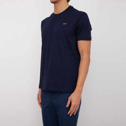 Чоловіча футболка PAUL&SHARK T-SHIRT IN COTONE BLU